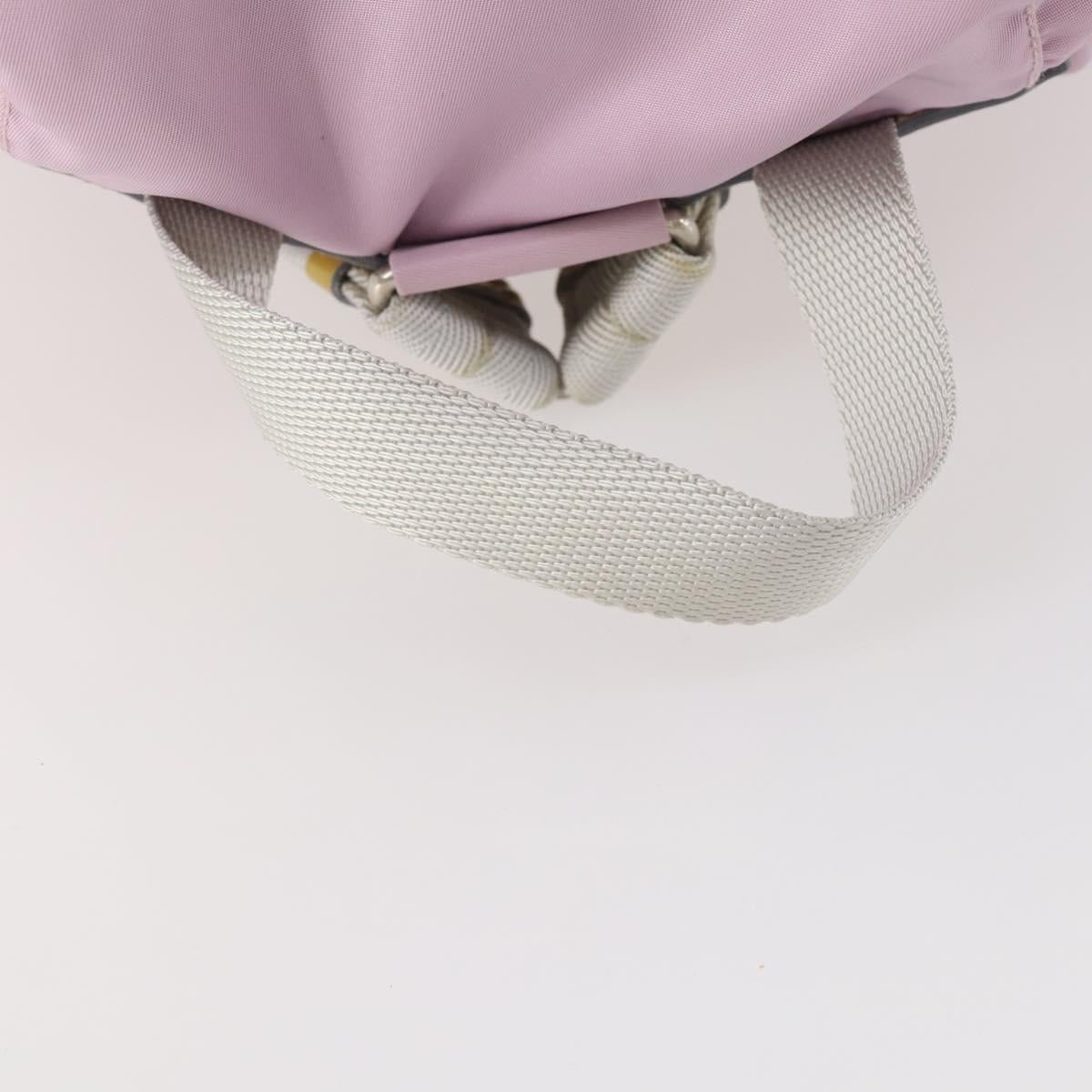 PRADA Backpack Nylon Pink Silver Auth YKZ194
