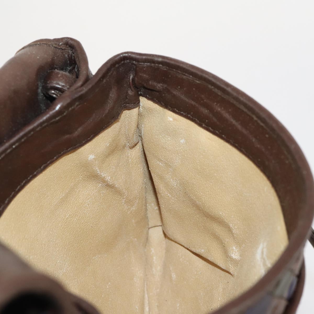 BOTTEGA VENETA INTRECCIATO Shoulder Bag Leather Brown Auth YKZ214