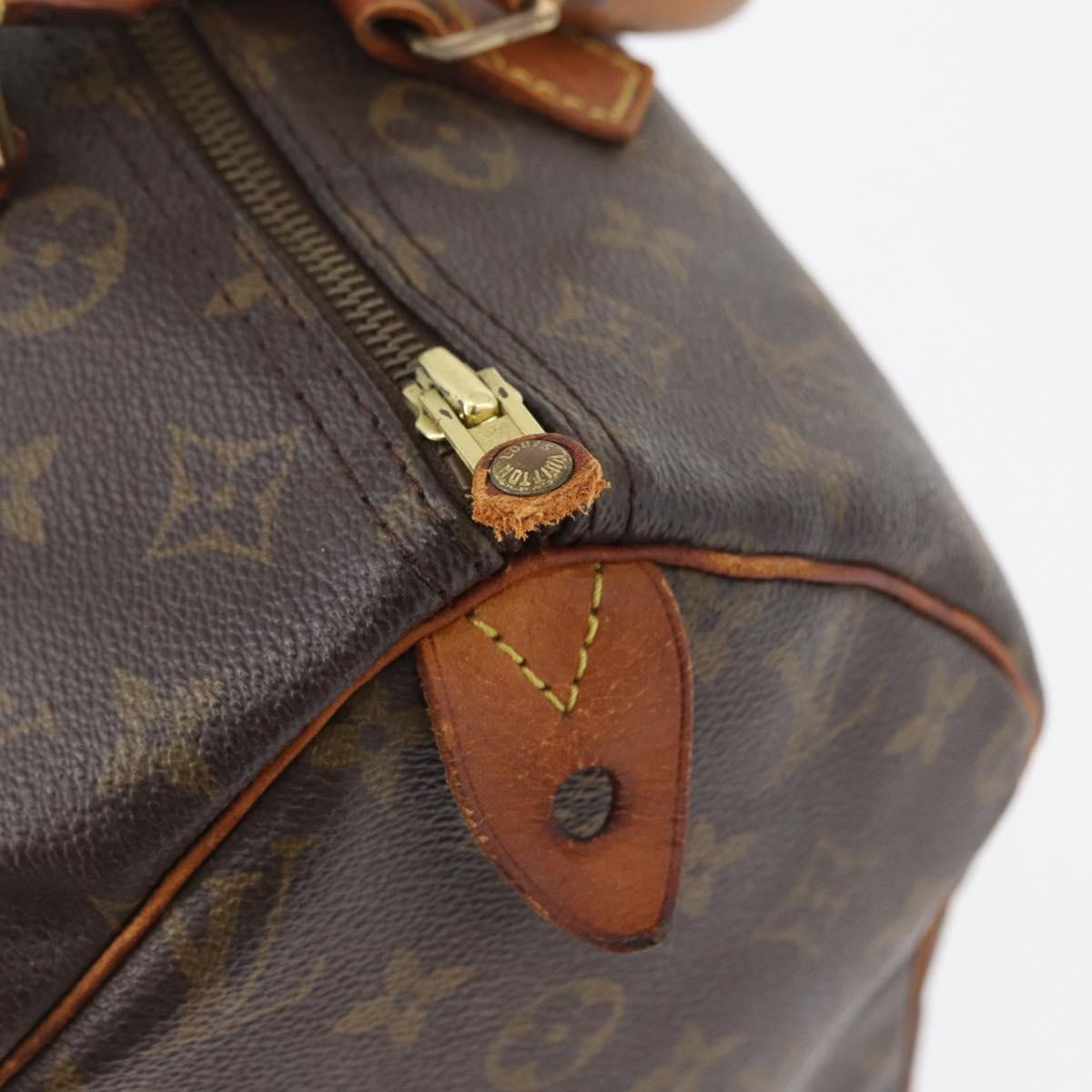 LOUIS VUITTON Monogram Speedy 30 Hand Bag M41526 LV Auth YKZ218