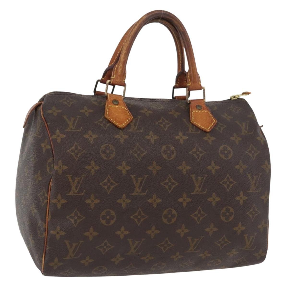 LOUIS VUITTON Monogram Speedy 30 Hand Bag M41526 LV Auth YKZ218