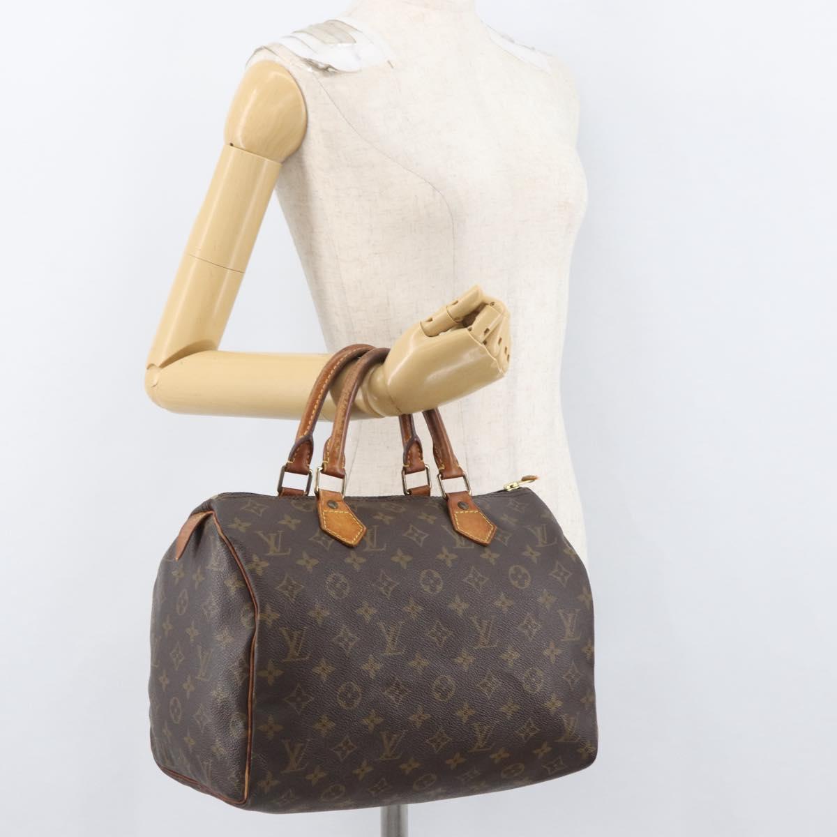 LOUIS VUITTON Monogram Speedy 30 Hand Bag M41526 LV Auth YKZ218