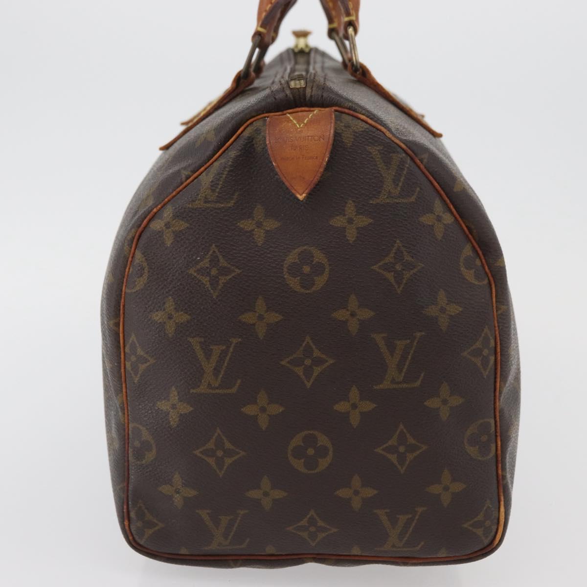 LOUIS VUITTON Monogram Speedy 30 Hand Bag M41526 LV Auth YKZ218