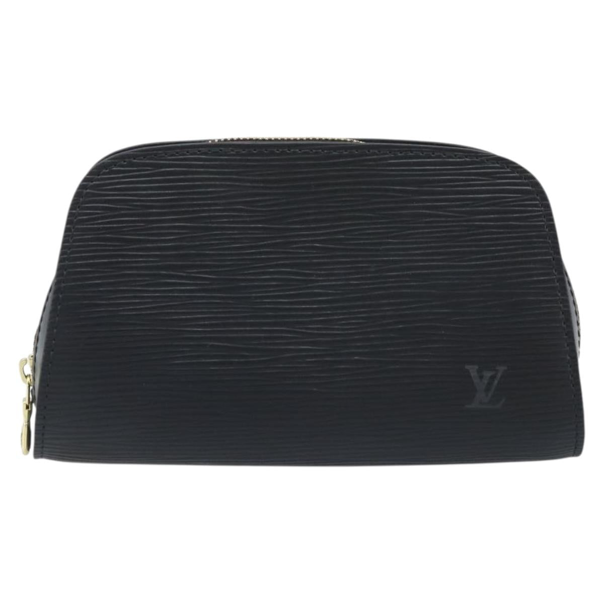 LOUIS VUITTON Epi Dauphine PM Pouch Black M48442 LV Auth YKZ246