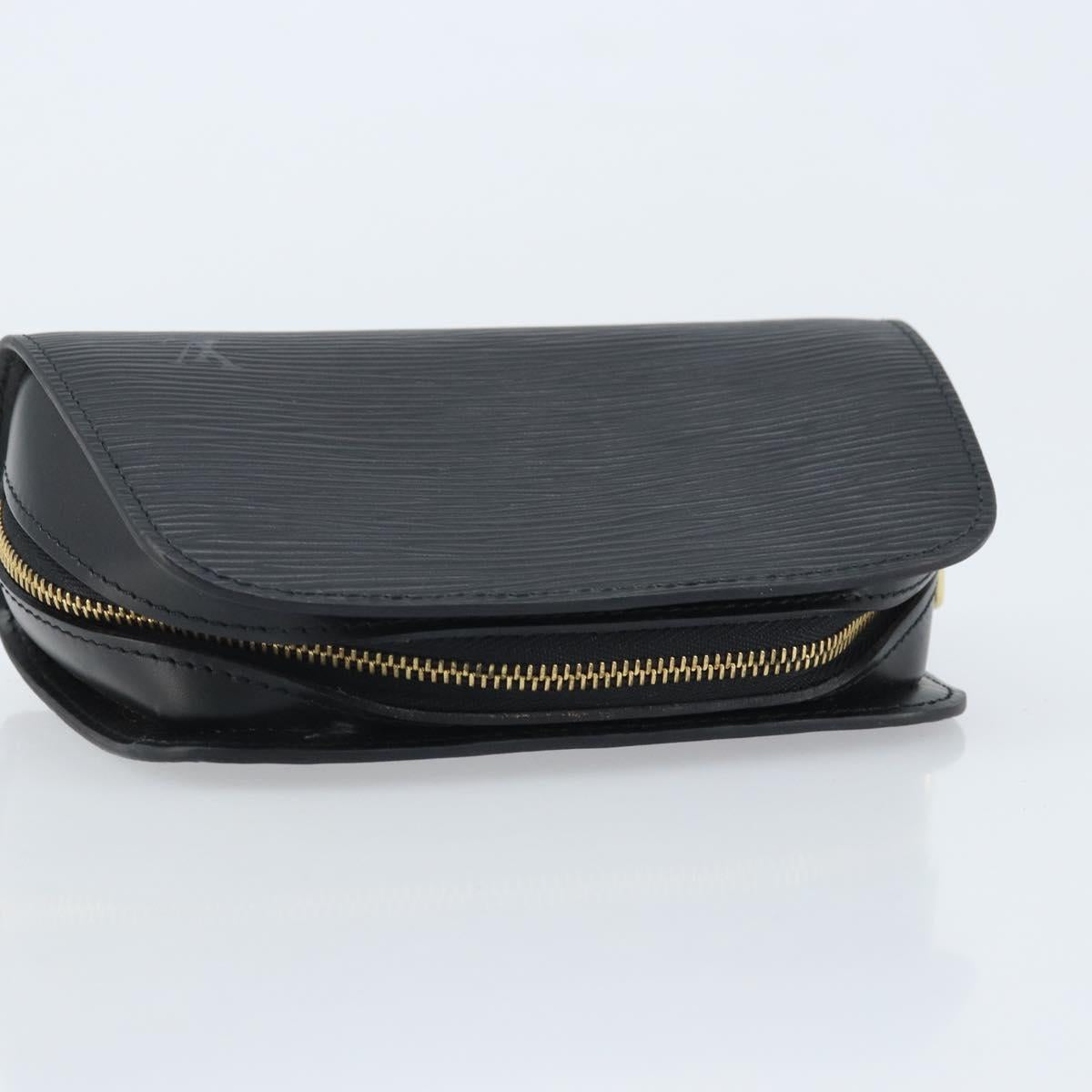 LOUIS VUITTON Epi Dauphine PM Pouch Black M48442 LV Auth YKZ246