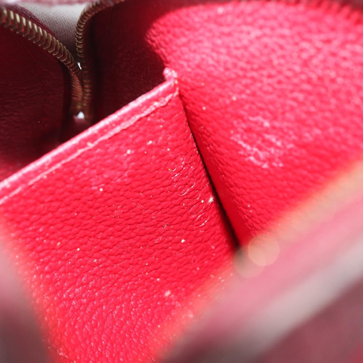 LOUIS VUITTON Monogram Empreinte Pochette PM Pouch Red M69414 Auth YKZ248A