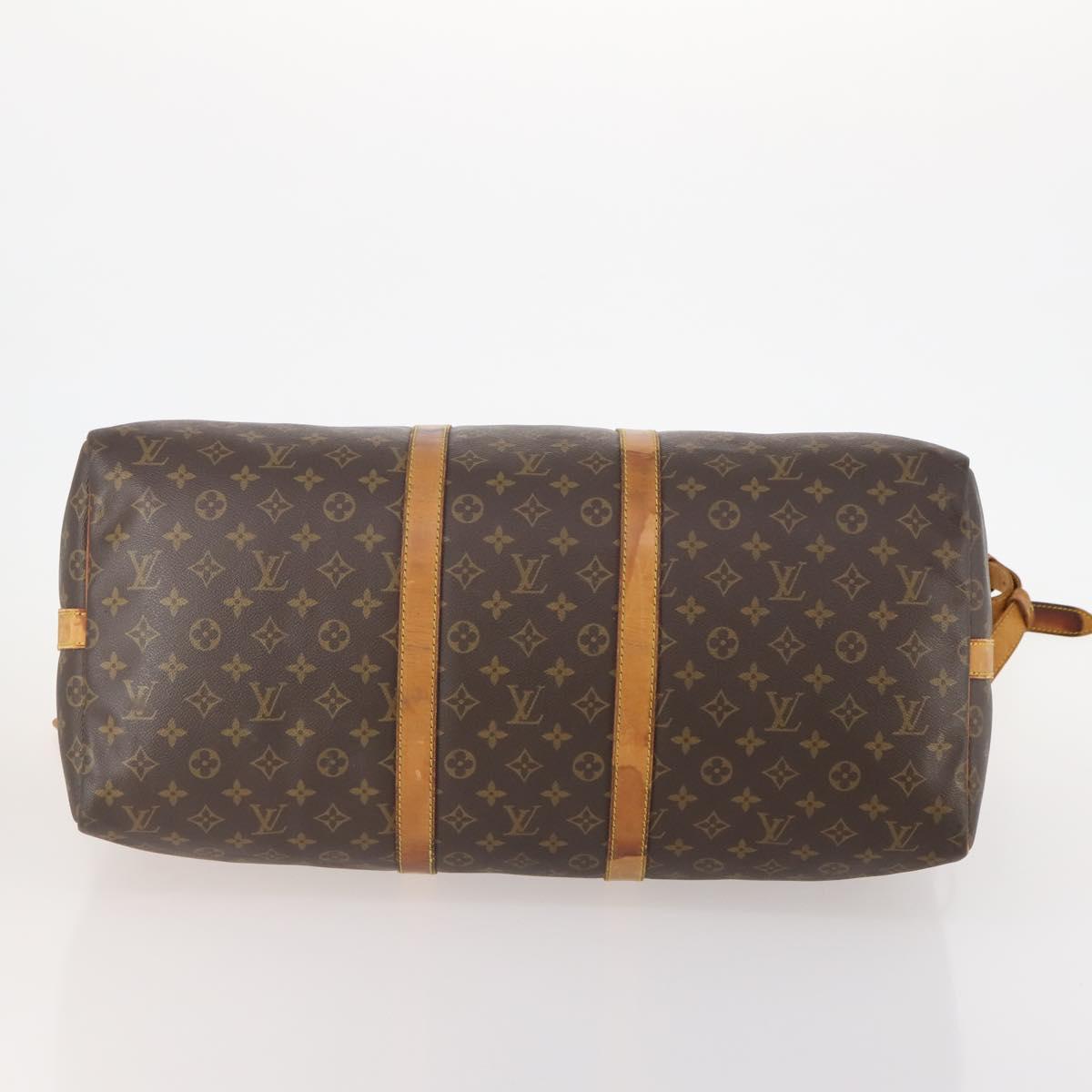 LOUIS VUITTON Monogram Keepall Bandouliere 55 Boston Bag M41414 LV Auth YKZ250