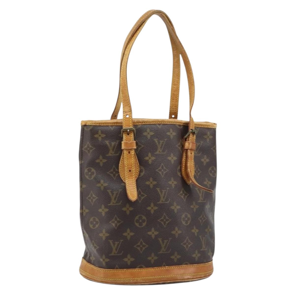 LOUIS VUITTON Monogram Bucket PM Shoulder Bag M42238 LV Auth YKZ267