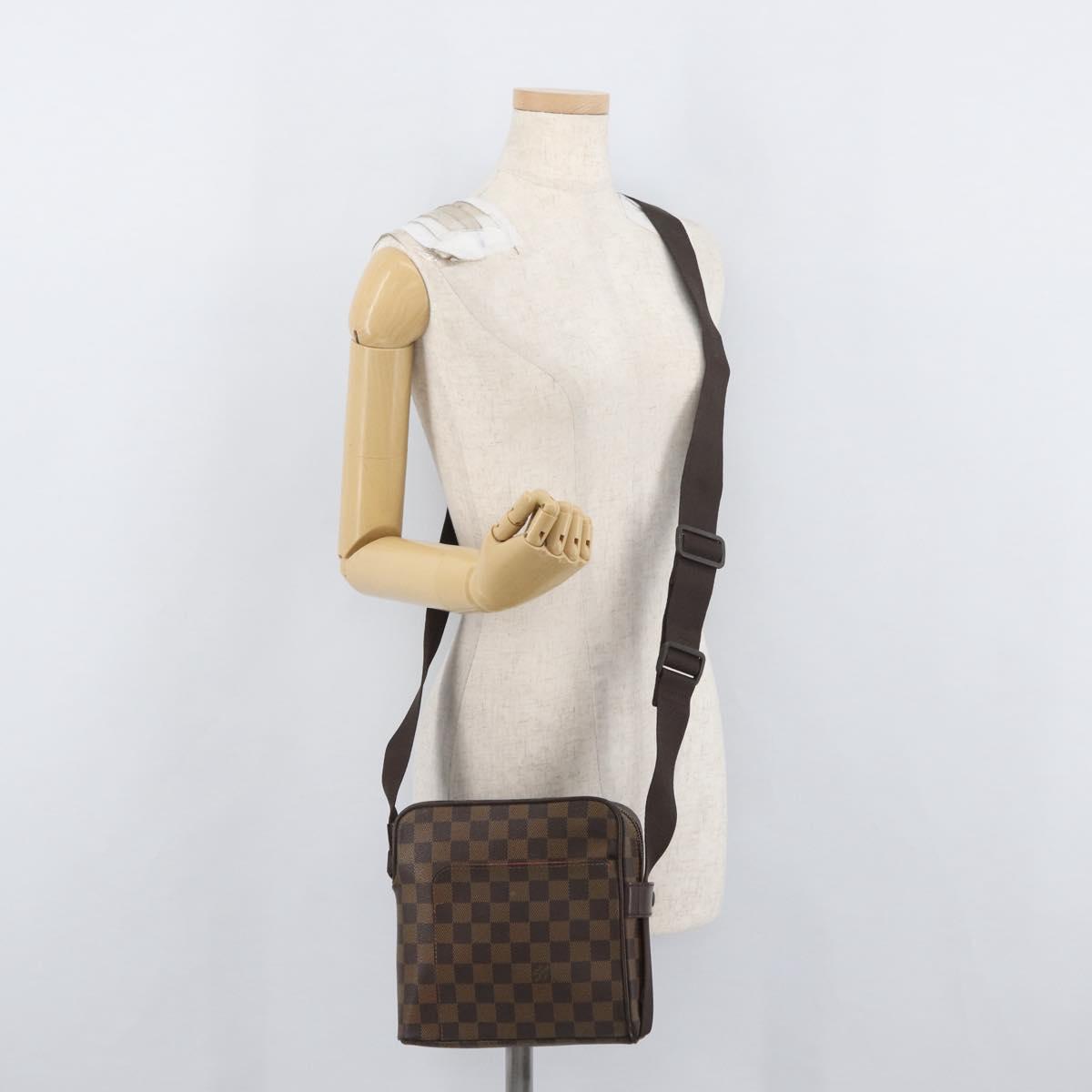 LOUIS VUITTON Damier Ebene Olaf PM Shoulder Bag N41442 LV Auth YKZ285A
