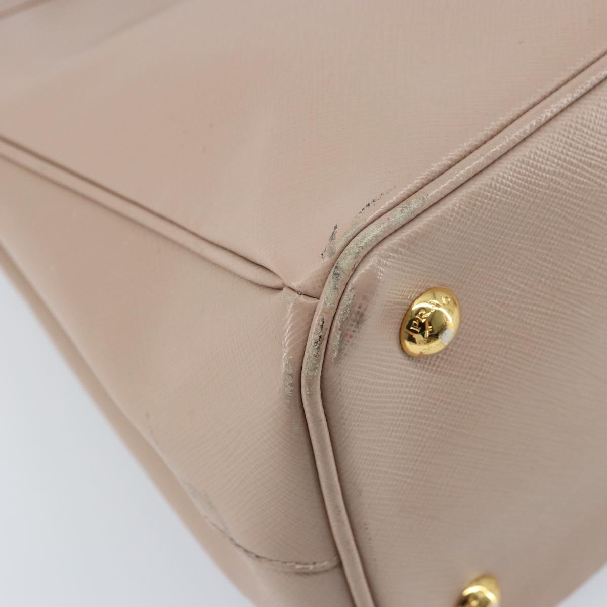 PRADA Galleria Hand Bag Safiano leather 2way Pink Gold Auth YKZ312