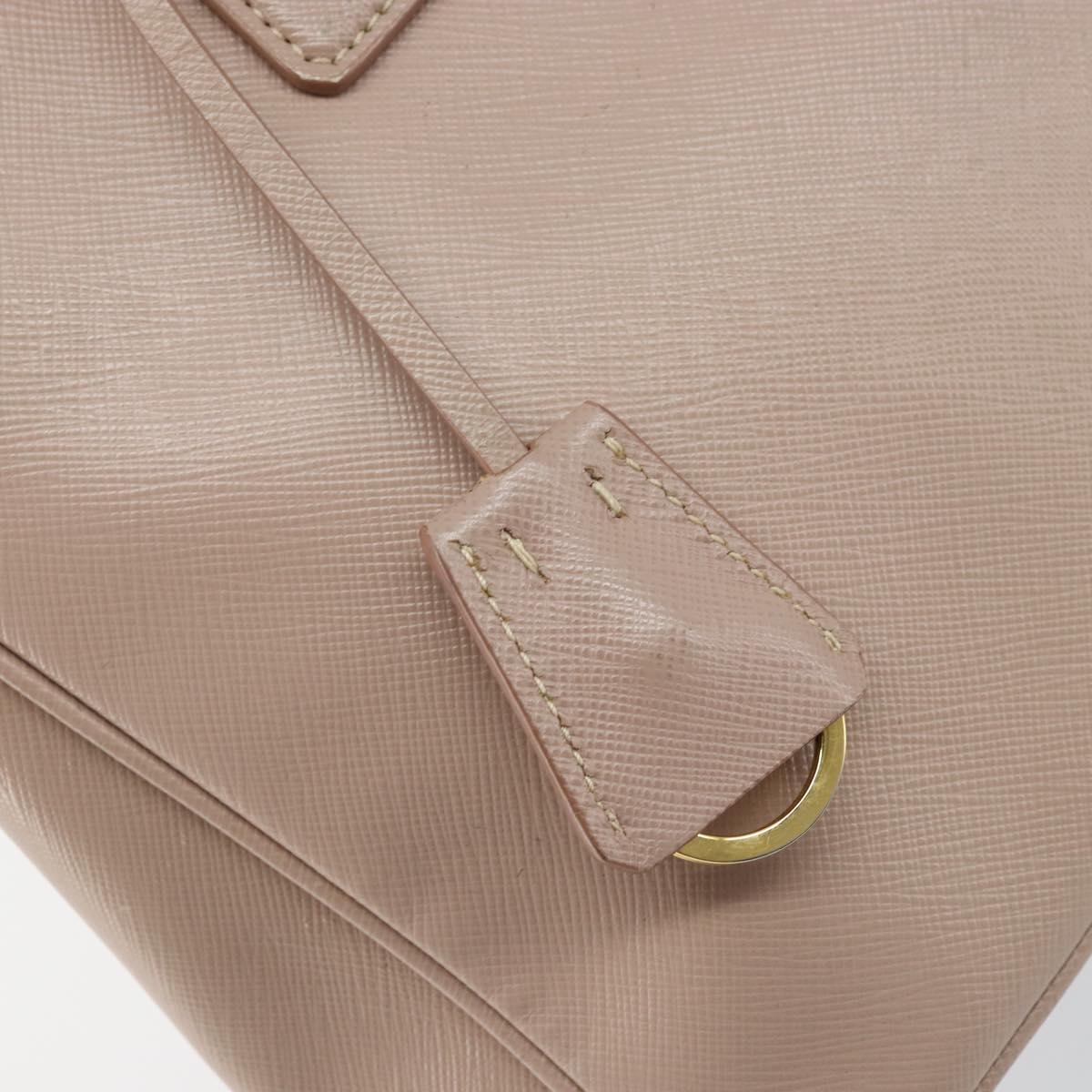 PRADA Galleria Hand Bag Safiano leather 2way Pink Gold Auth YKZ312