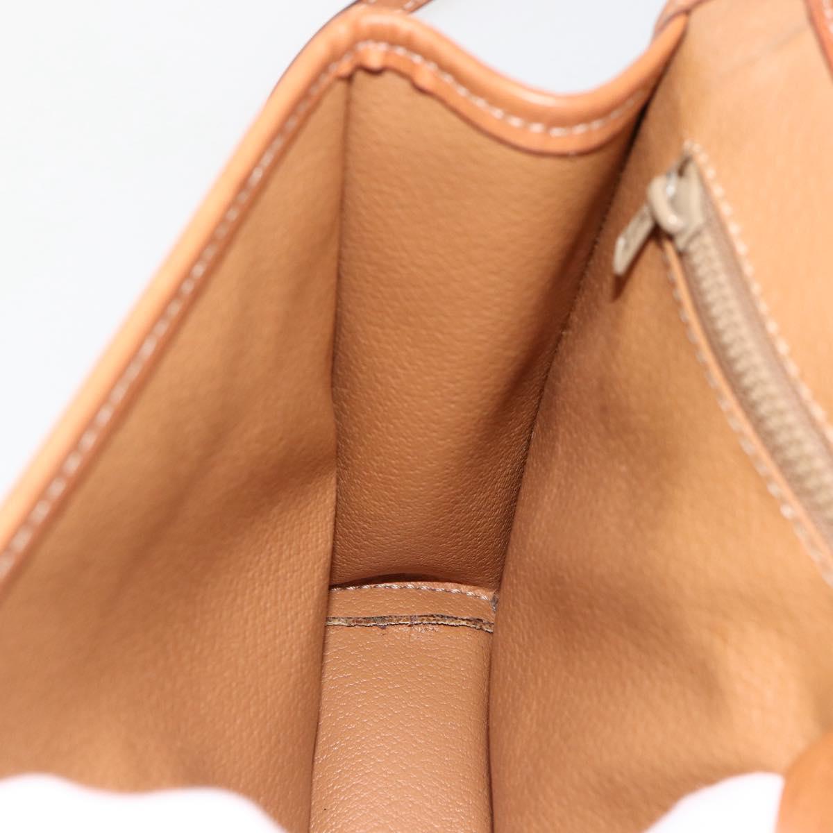 CELINE Macadam Canvas Shoulder Bag PVC Beige Gold Auth YKZ313A