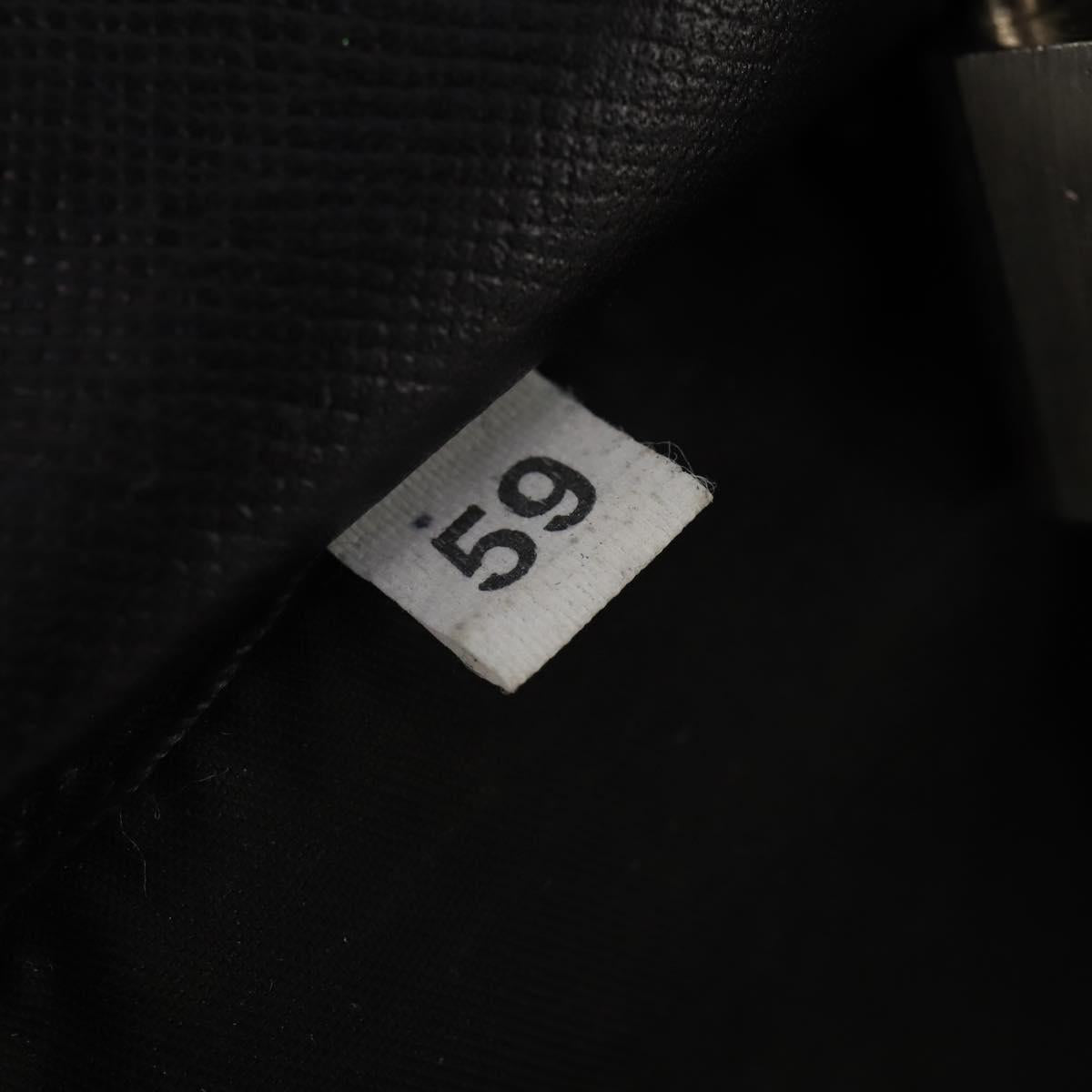 PRADA Boston Bag Nylon 2way Black Silver Auth YKZ331