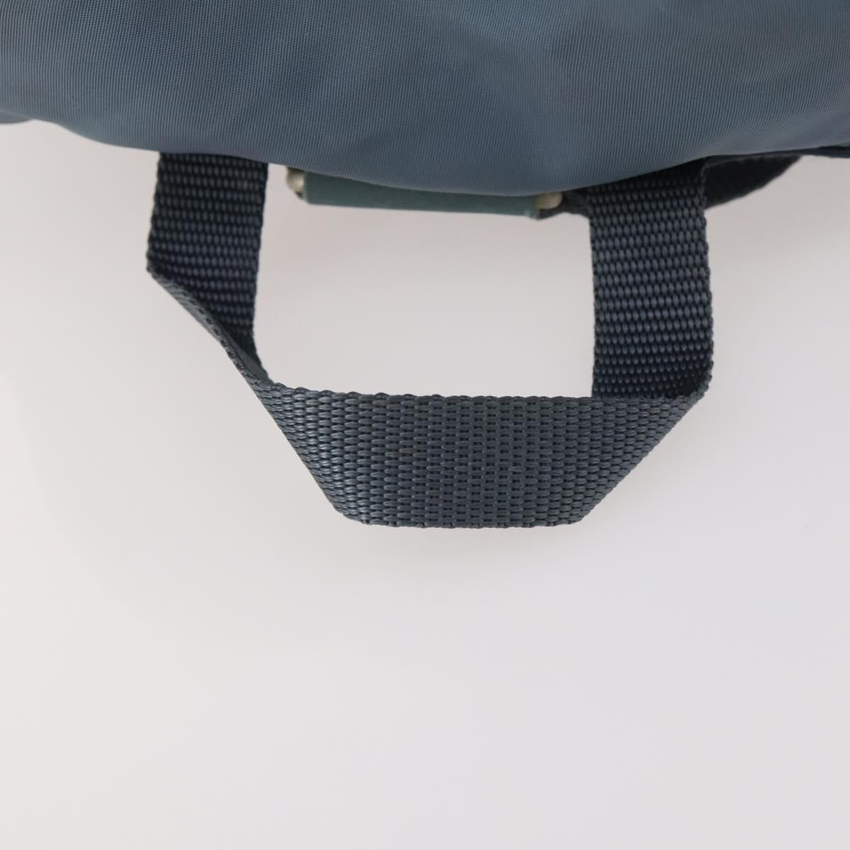 PRADA Backpack Nylon Blue Silver Auth YKZ354