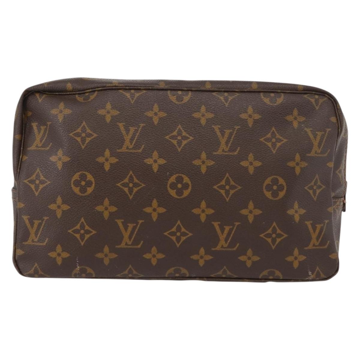 LOUIS VUITTON Monogram Trousse Toilette 28 Clutch Bag M47522 LV Auth YKZ381