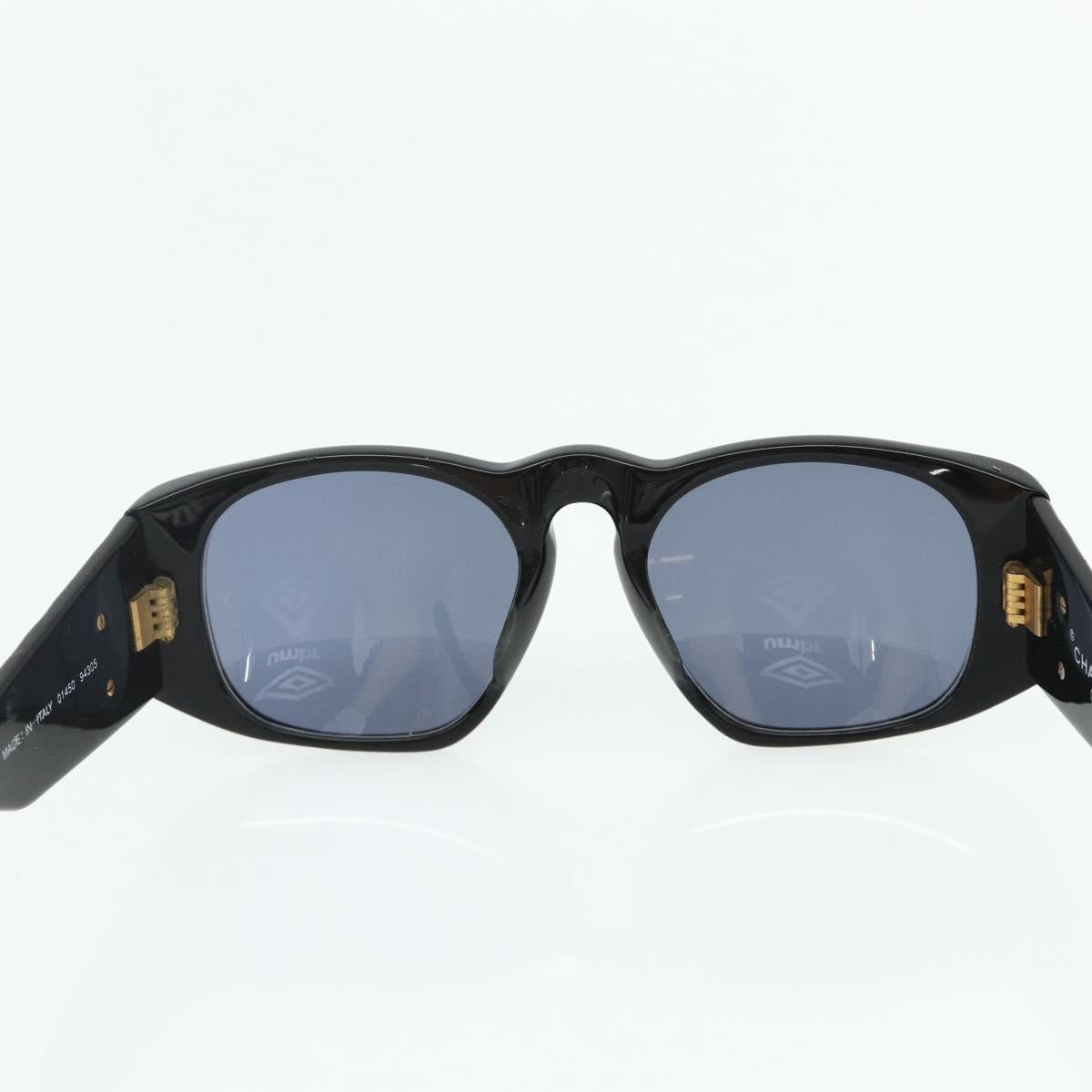 CHANEL Sunglasses plastic Black CC Auth YKZ400
