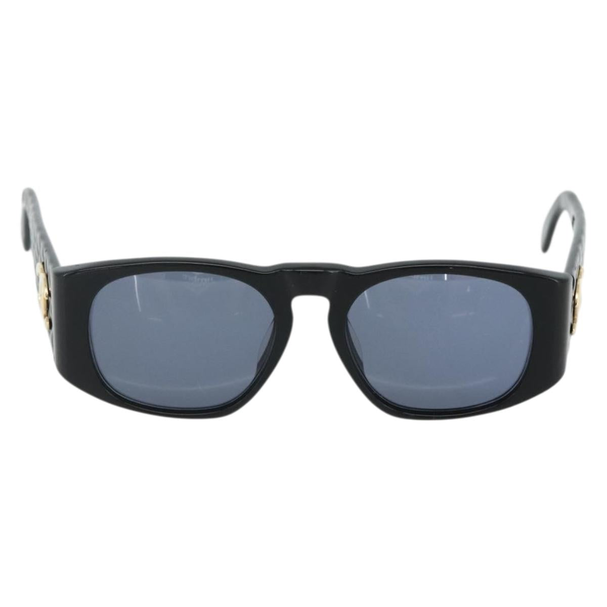 CHANEL Sunglasses plastic Black CC Auth YKZ400