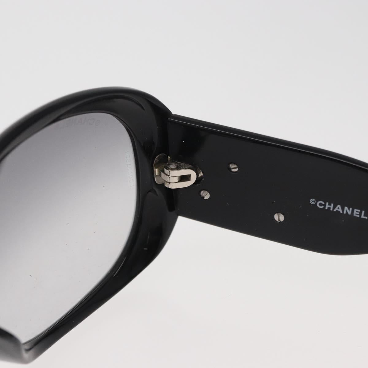 CHANEL Camelia Sunglasses plastic White Black 5113 CC Auth YKZ401