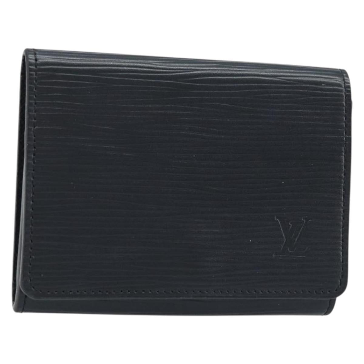 LOUIS VUITTON Epi Anvelop Cult De Vuitto Card Case Black M56169 LV Auth YKZ416