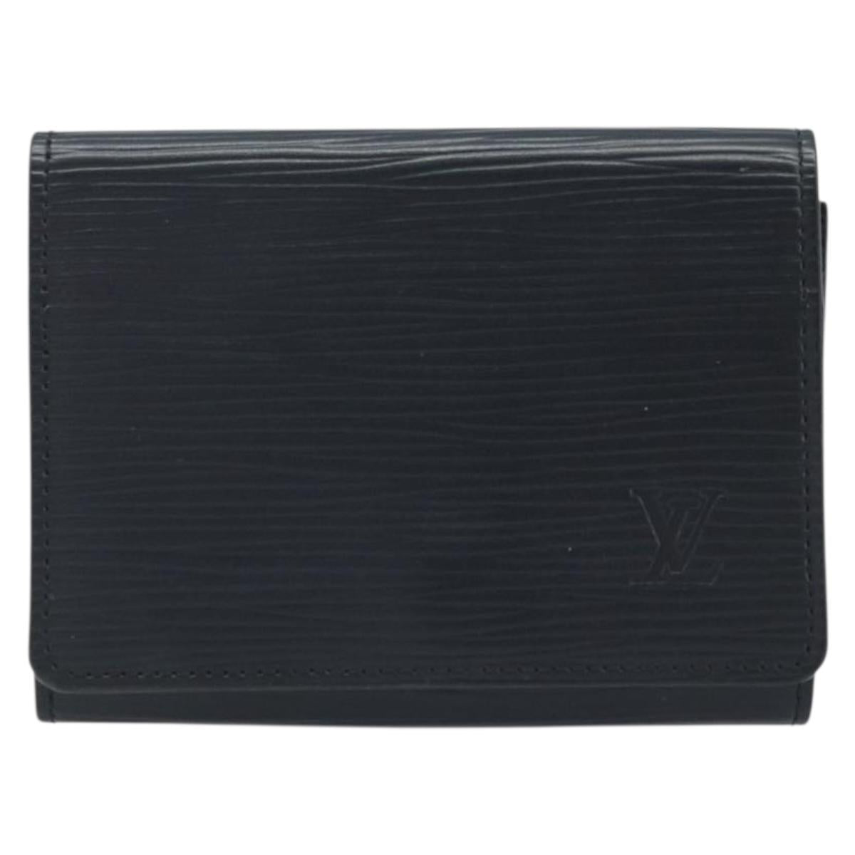 LOUIS VUITTON Epi Anvelop Cult De Vuitto Card Case Black M56169 LV Auth YKZ416