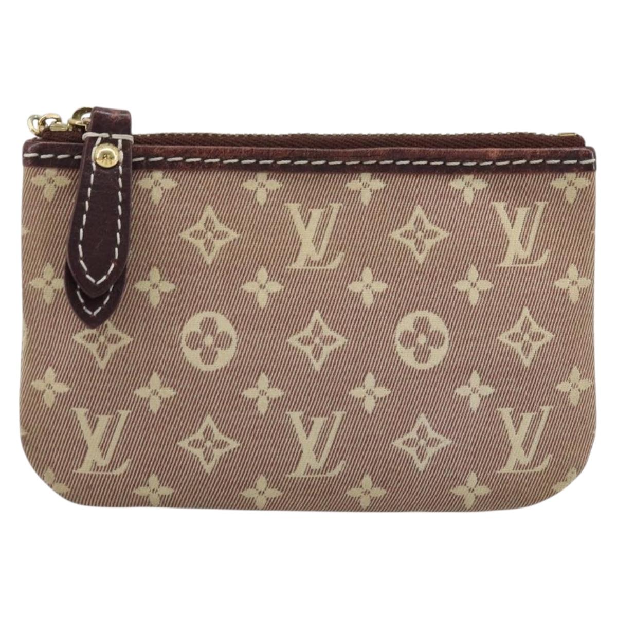 LOUIS VUITTON Monogram Idylle Pochette Cles Coin Purse Sepia M62996 Auth YKZ419