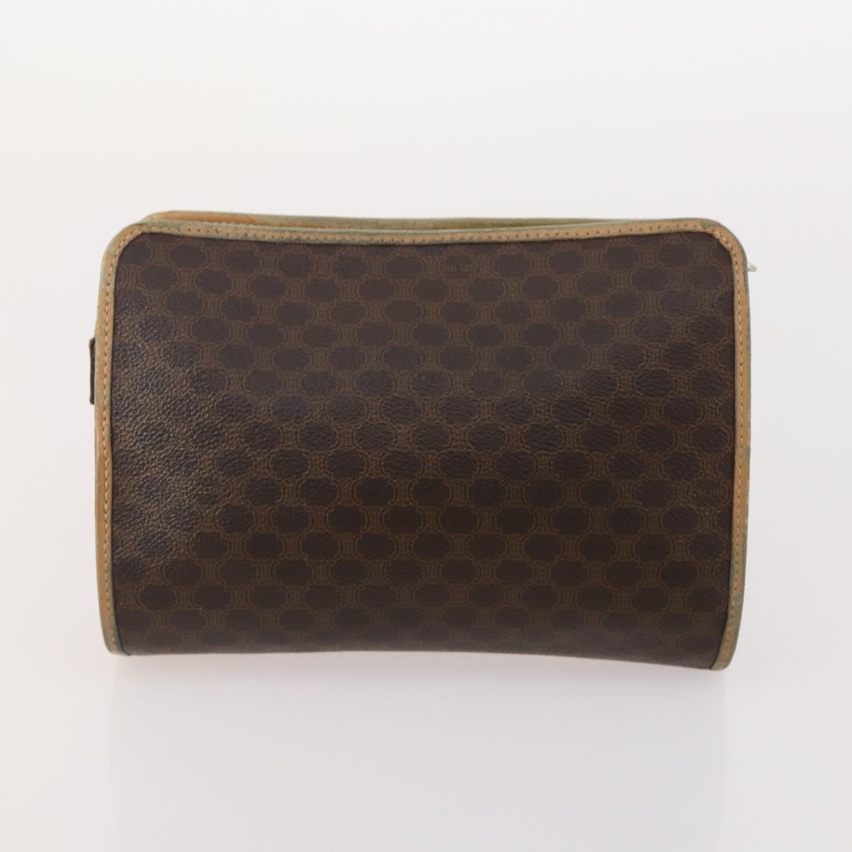 CELINE Macadam Canvas Clutch Bag PVC Leather 5 Set Brown Navy beige Auth YKZ425