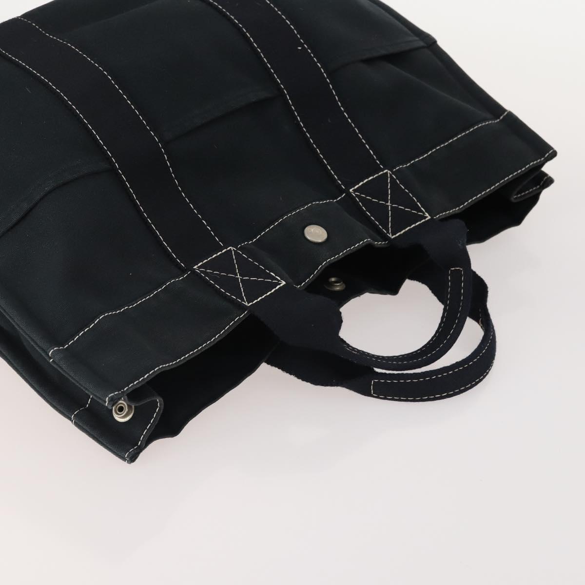 HERMES Fourre Tout Hand Bag Canvas 4 Set White Black Red Auth YKZ427