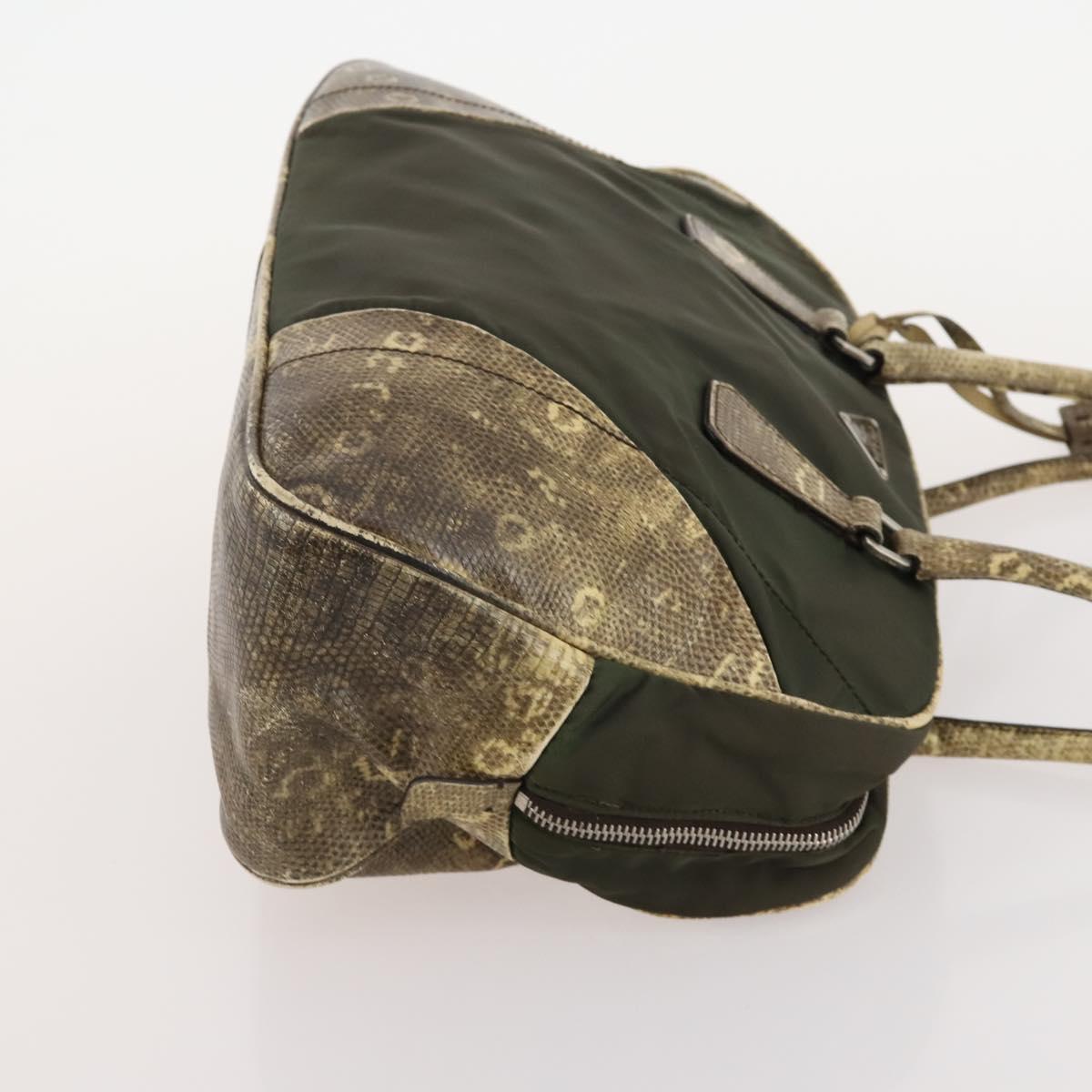 PRADA Sports Bag Nylon 4 Set Khaki Brown Auth YKZ430