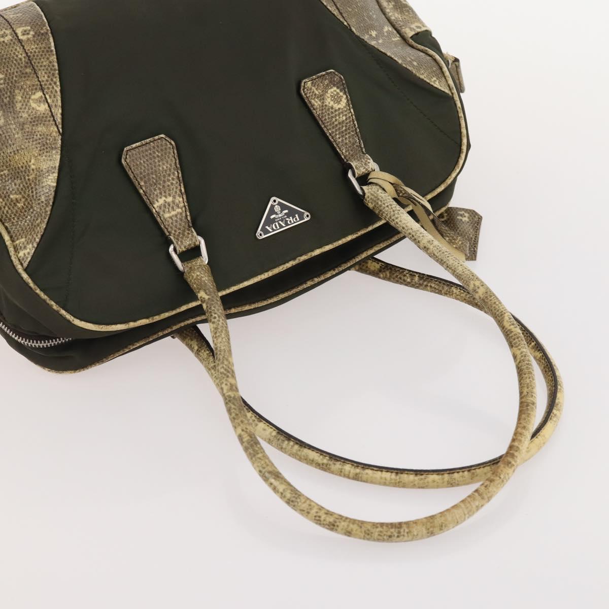 PRADA Sports Bag Nylon 4 Set Khaki Brown Auth YKZ430