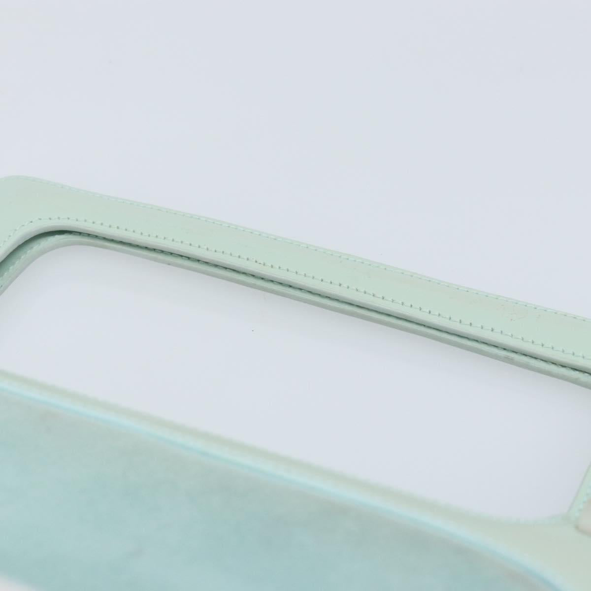 LOEWE Hand Bag Suede Baby Blue Gold Auth YKZ454