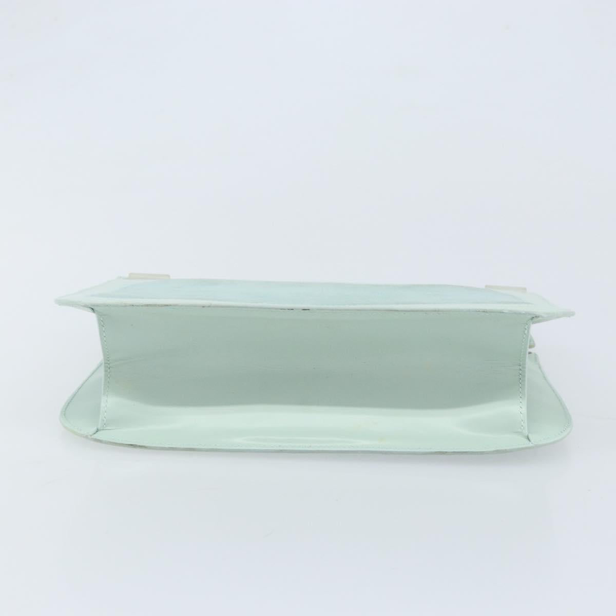 LOEWE Hand Bag Suede Baby Blue Gold Auth YKZ454