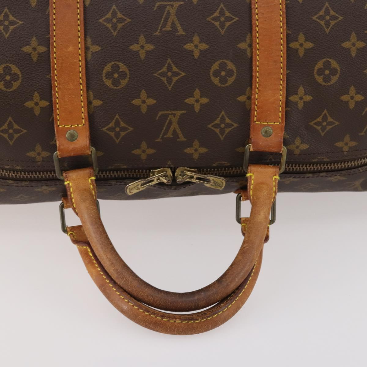 LOUIS VUITTON Monogram Keepall Bandouliere 60 Boston Bag M41412 LV Auth YKZ466