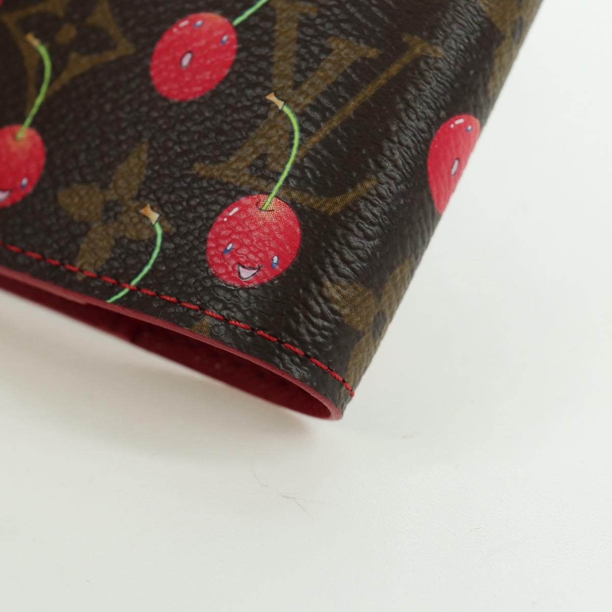 LOUIS VUITTON Monogram Cherry Agenda PM Day Cover Red R21023 LV Auth YKZ480SM