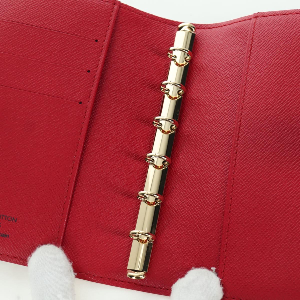 LOUIS VUITTON Monogram Cherry Agenda PM Day Cover Red R21023 LV Auth YKZ480SM