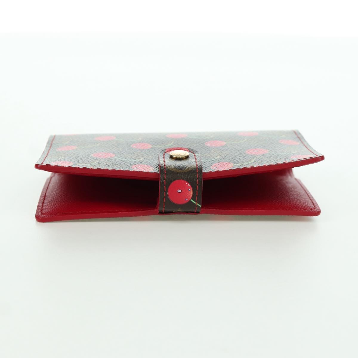 LOUIS VUITTON Monogram Cherry Agenda PM Day Cover Red R21023 LV Auth YKZ480SM