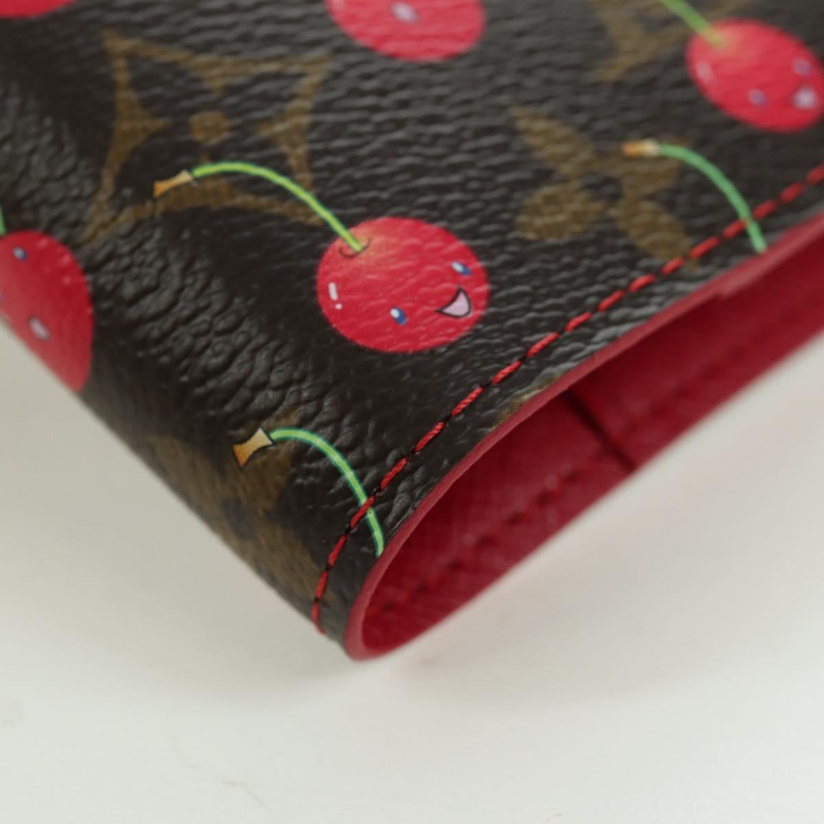 LOUIS VUITTON Monogram Cherry Agenda PM Day Cover Red R21023 LV Auth YKZ480SM