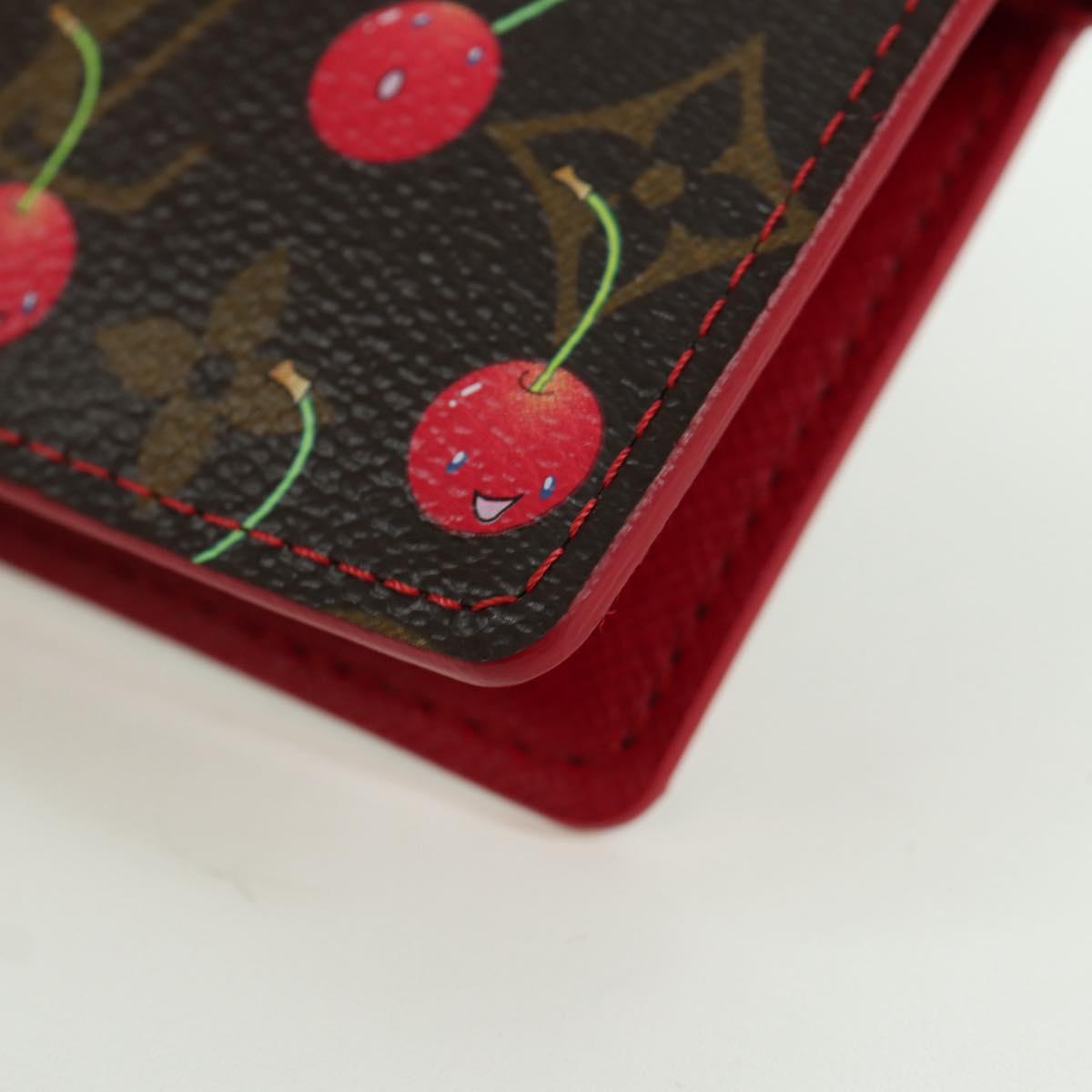 LOUIS VUITTON Monogram Cherry Agenda PM Day Cover Red R21023 LV Auth YKZ480SM