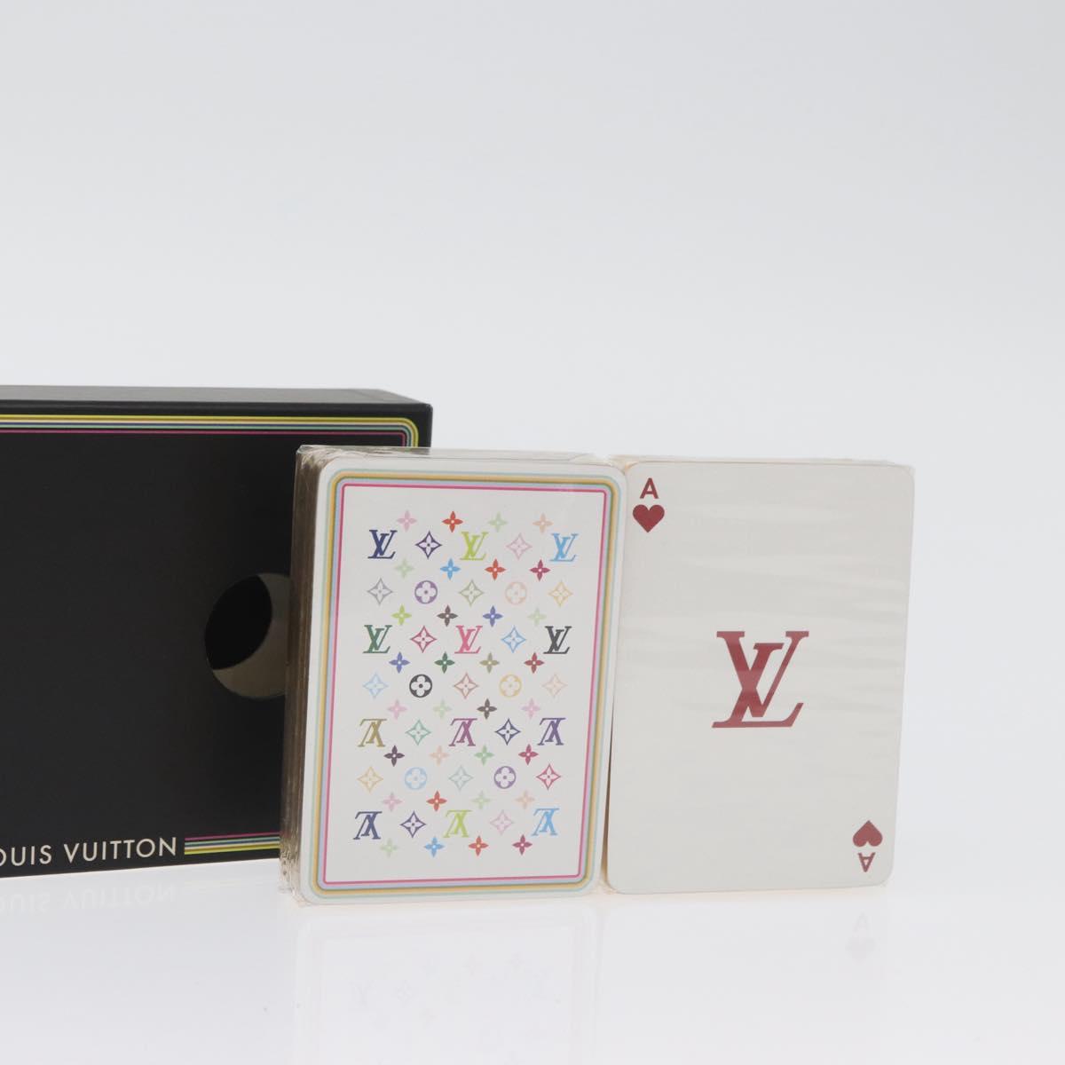 LOUIS VUITTON Multicolor Playing Cards Black White LV Auth YKZ485