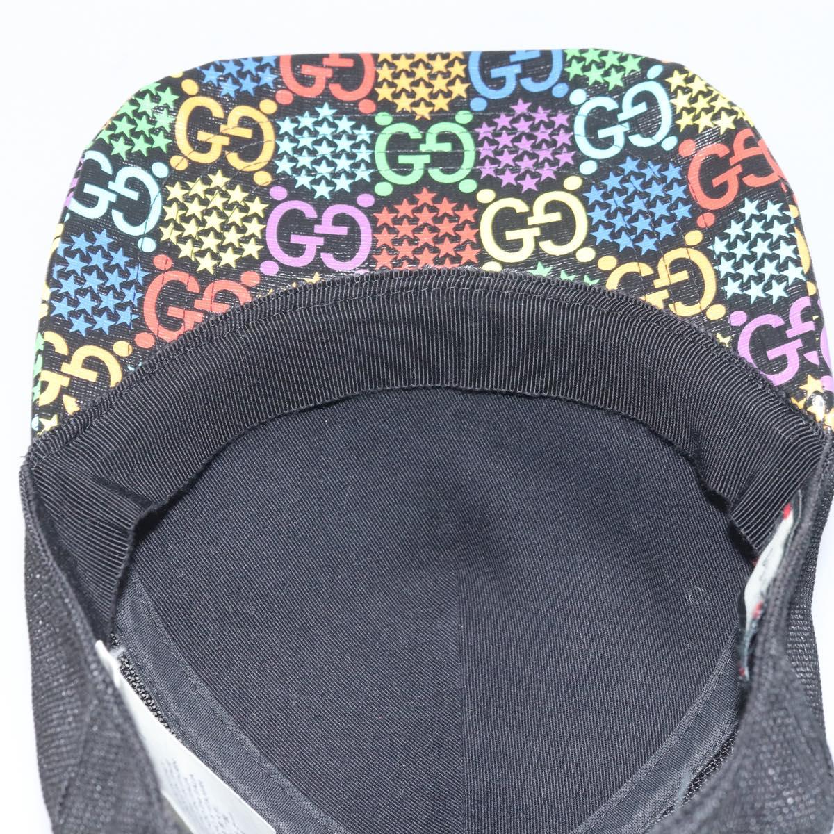 GUCCI GG Psychedelic Cap PVC Multicolor 517074 Auth YKZ486A
