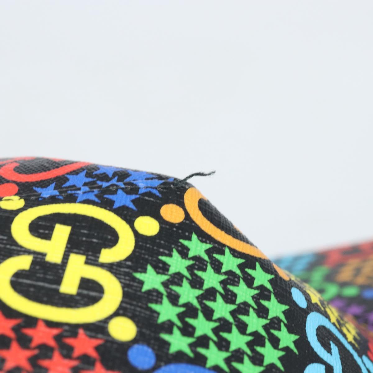 GUCCI GG Psychedelic Cap PVC Multicolor 517074 Auth YKZ486A