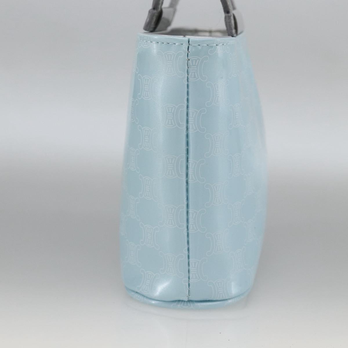 CELINE Macadam Canvas Hand Pouch Light Blue Auth YKZ501A