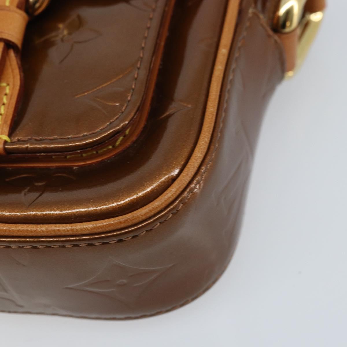 LOUIS VUITTON Vernis Christie PM Shoulder Bag Bronze M91111 LV Auth YKZ502A