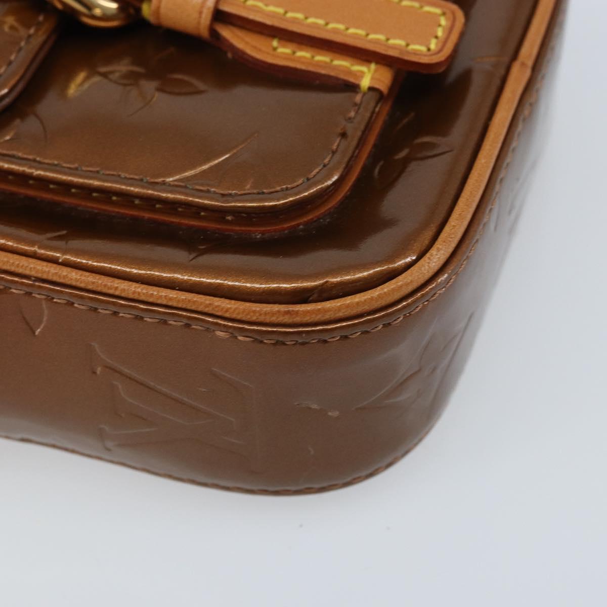 LOUIS VUITTON Vernis Christie PM Shoulder Bag Bronze M91111 LV Auth YKZ502A