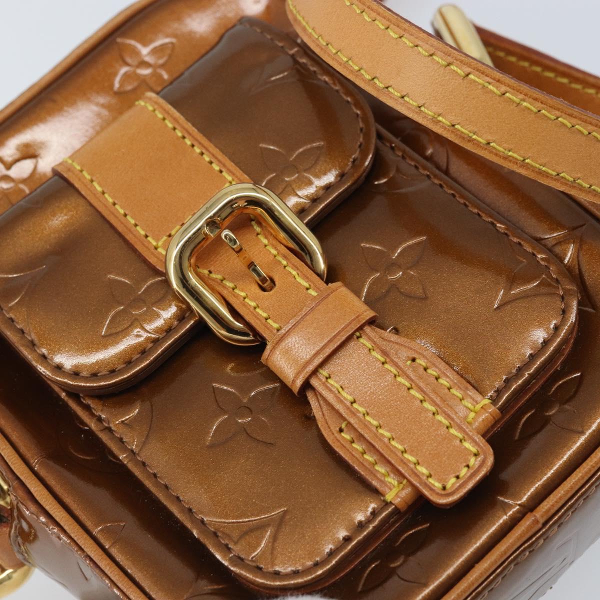 LOUIS VUITTON Vernis Christie PM Shoulder Bag Bronze M91111 LV Auth YKZ502A