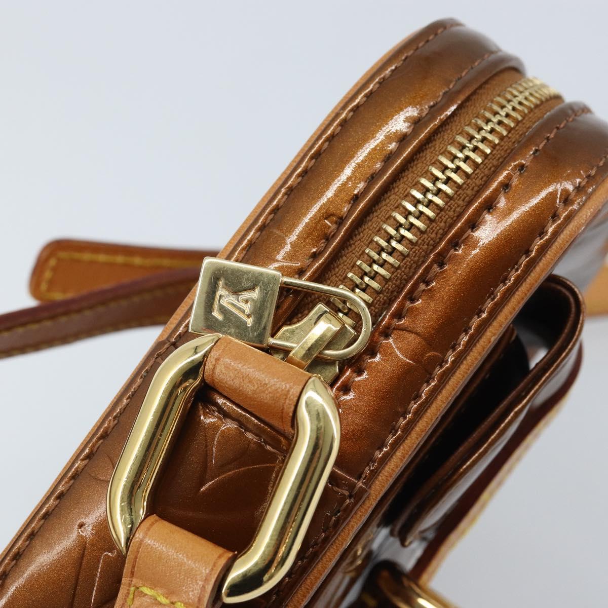 LOUIS VUITTON Vernis Christie PM Shoulder Bag Bronze M91111 LV Auth YKZ502A