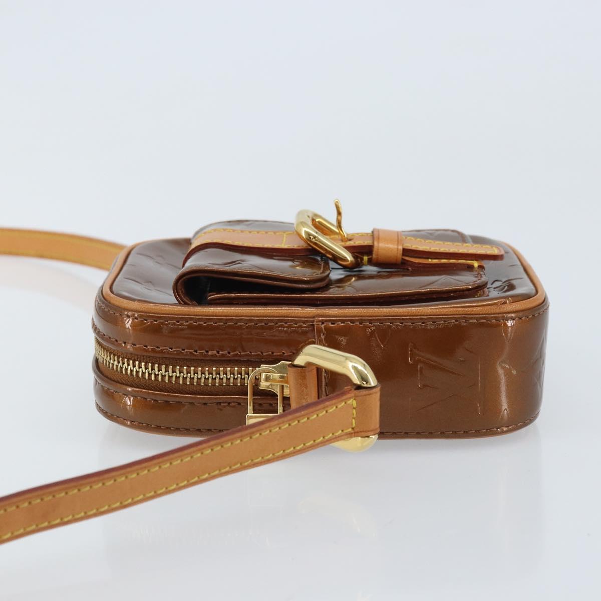 LOUIS VUITTON Vernis Christie PM Shoulder Bag Bronze M91111 LV Auth YKZ502A