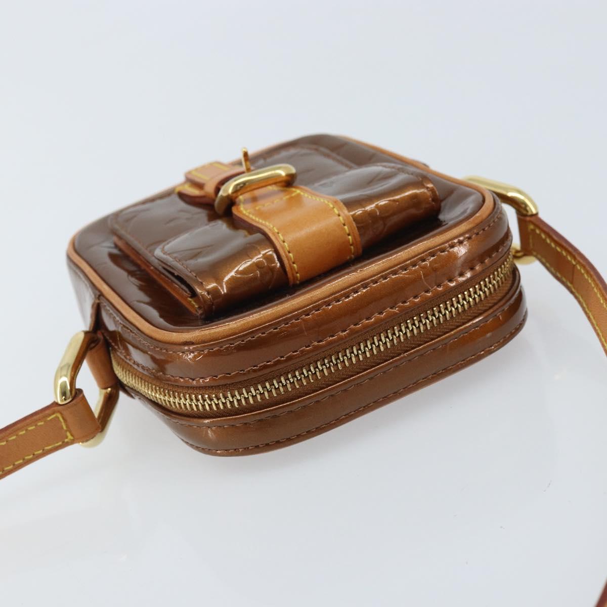 LOUIS VUITTON Vernis Christie PM Shoulder Bag Bronze M91111 LV Auth YKZ502A