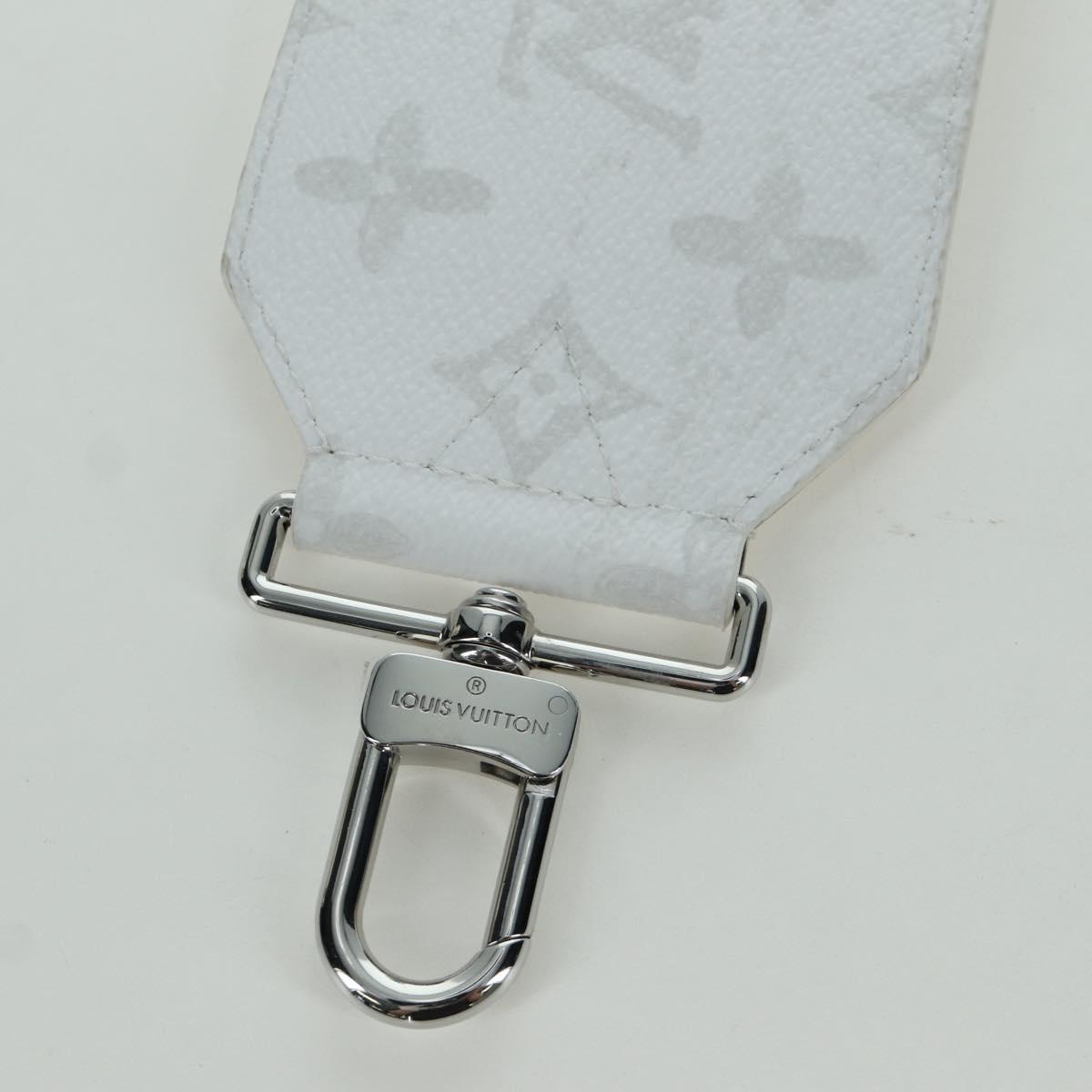 LOUIS VUITTON Bandouliere 80 Shoulder Strap 48.8"" White J02536 LV Auth YKZ505M