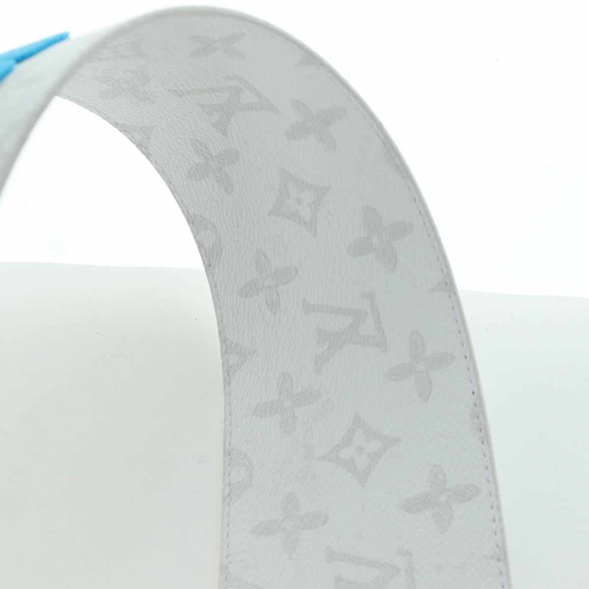 LOUIS VUITTON Bandouliere 80 Shoulder Strap 48.8"" White J02536 LV Auth YKZ505M