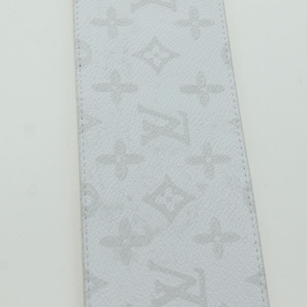 LOUIS VUITTON Bandouliere 80 Shoulder Strap 48.8"" White J02536 LV Auth YKZ505M