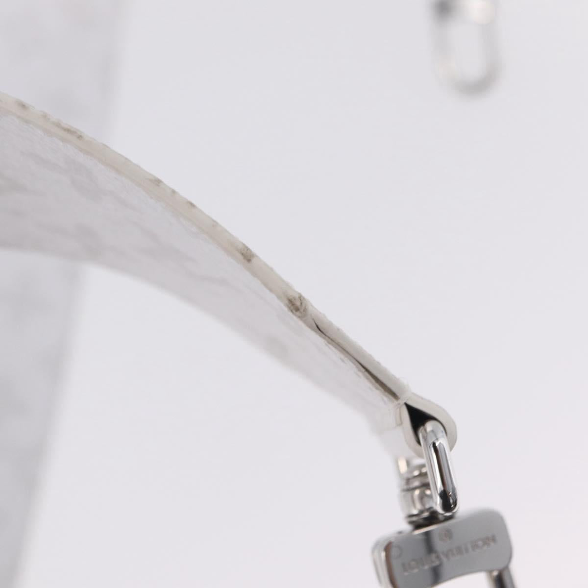 LOUIS VUITTON Bandouliere 80 Shoulder Strap 48.8"" White J02536 LV Auth YKZ505M